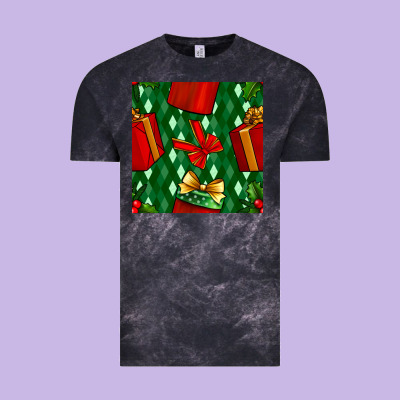 Christmas Surprise Gift Box Seamless Pattern Vintage Tee Designed By Bundleandbundleshop