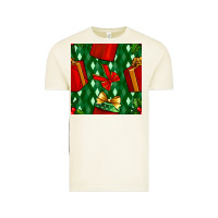 Vintage Arctic christmas surprise gift box seamless pattern Vintage Tee - BundleAndBundleShop