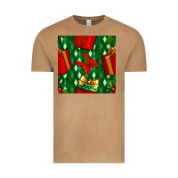 Vintage Camel christmas surprise gift box seamless pattern Vintage Tee - BundleAndBundleShop