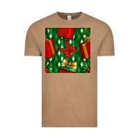 Vintage Coffee christmas surprise gift box seamless pattern Vintage Tee - BundleAndBundleShop