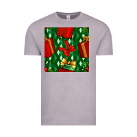 Vintage Zinc christmas surprise gift box seamless pattern Vintage Tee - BundleAndBundleShop
