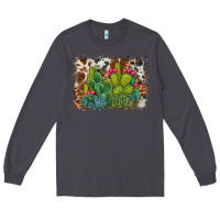 Smoke watercolor cactus western background Long Sleeve Tee - BarkalooDesign