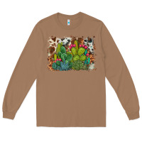 Toasted Coconut watercolor cactus western background Long Sleeve Tee - BarkalooDesign