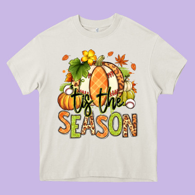 Heavy Core Tee Tis' the season Fall American Football