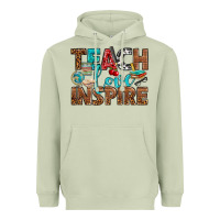 Matcha Teach Love Inspire With Leopard Heavyweight Hoodie - BundleAndBundleShop