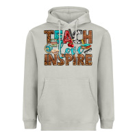 Moon Dust Teach Love Inspire With Leopard Heavyweight Hoodie - BundleAndBundleShop