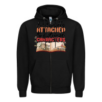 Black emotionally attached to fictional characters Zipper Hoodie - MaliasSmallBusiness