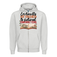 Dove Grey emotionally attached to fictional characters Zipper Hoodie - MaliasSmallBusiness