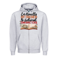 Heather Grey emotionally attached to fictional characters Zipper Hoodie - MaliasSmallBusiness