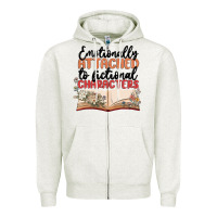 Oatmeal Heather emotionally attached to fictional characters Zipper Hoodie - MaliasSmallBusiness