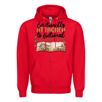 Red emotionally attached to fictional characters Zipper Hoodie - MaliasSmallBusiness