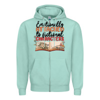 Seafoam emotionally attached to fictional characters Zipper Hoodie - MaliasSmallBusiness