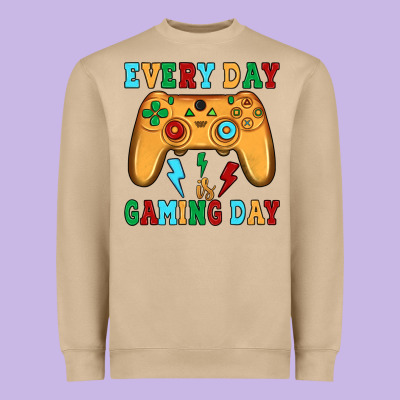 Every Day Is Gaming Day Heavyweight Sweatshirt Designed By Jahusdesignshop