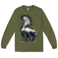 Army Green skunk Long Sleeve Tee - LillyAllenDesigns