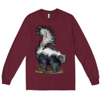 Burgundy skunk Long Sleeve Tee - LillyAllenDesigns