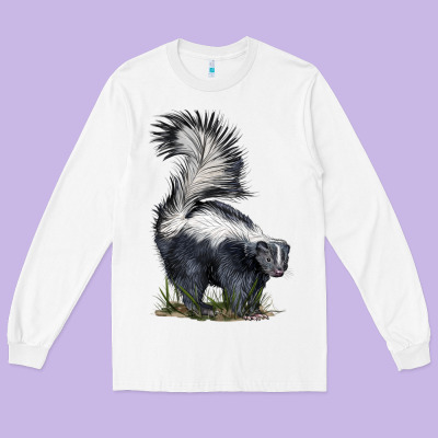 Skunk Long Sleeve Tee Designed By Lillyallendesigns