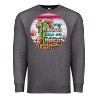 Charcoal Heather my students are on point round earring Premium Sweatshirt - BundleAndBundleShop