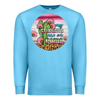 Ocean Blue my students are on point round earring Premium Sweatshirt - BundleAndBundleShop