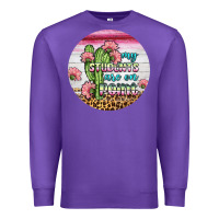 Purple my students are on point round earring Premium Sweatshirt - BundleAndBundleShop