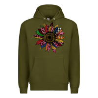 Army Green Cheetah Christmas Sunflower Premium Hoodie - Bettercallsaul