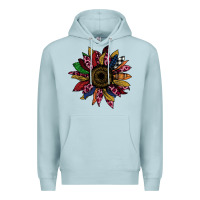 Blue Mist Cheetah Christmas Sunflower Premium Hoodie - Bettercallsaul