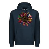 Navy Cheetah Christmas Sunflower Premium Hoodie - Bettercallsaul