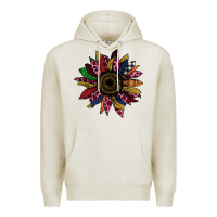 Oatmeal Heather Cheetah Christmas Sunflower Premium Hoodie - Bettercallsaul