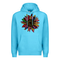 Ocean Blue Cheetah Christmas Sunflower Premium Hoodie - Bettercallsaul