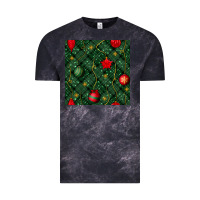 Cloud Black christmas ornaments seamless  pattern Vintage Tee - BundleAndBundleShop