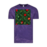 Cloud Purple christmas ornaments seamless  pattern Vintage Tee - BundleAndBundleShop