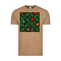 Vintage Coffee christmas ornaments seamless  pattern Vintage Tee - BundleAndBundleShop