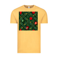 Vintage Mustard christmas ornaments seamless  pattern Vintage Tee - BundleAndBundleShop