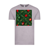 Vintage Zinc christmas ornaments seamless  pattern Vintage Tee - BundleAndBundleShop