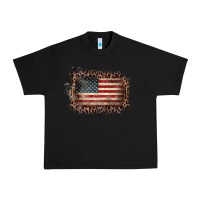 Black Old Leopard American Flag Frame Urban Heavy Tee - Bettercallsaul