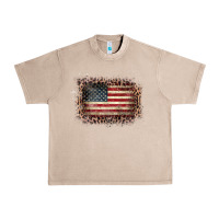 French Oak Old Leopard American Flag Frame Urban Heavy Tee - Bettercallsaul