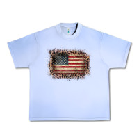 Grape Ice Old Leopard American Flag Frame Urban Heavy Tee - Bettercallsaul