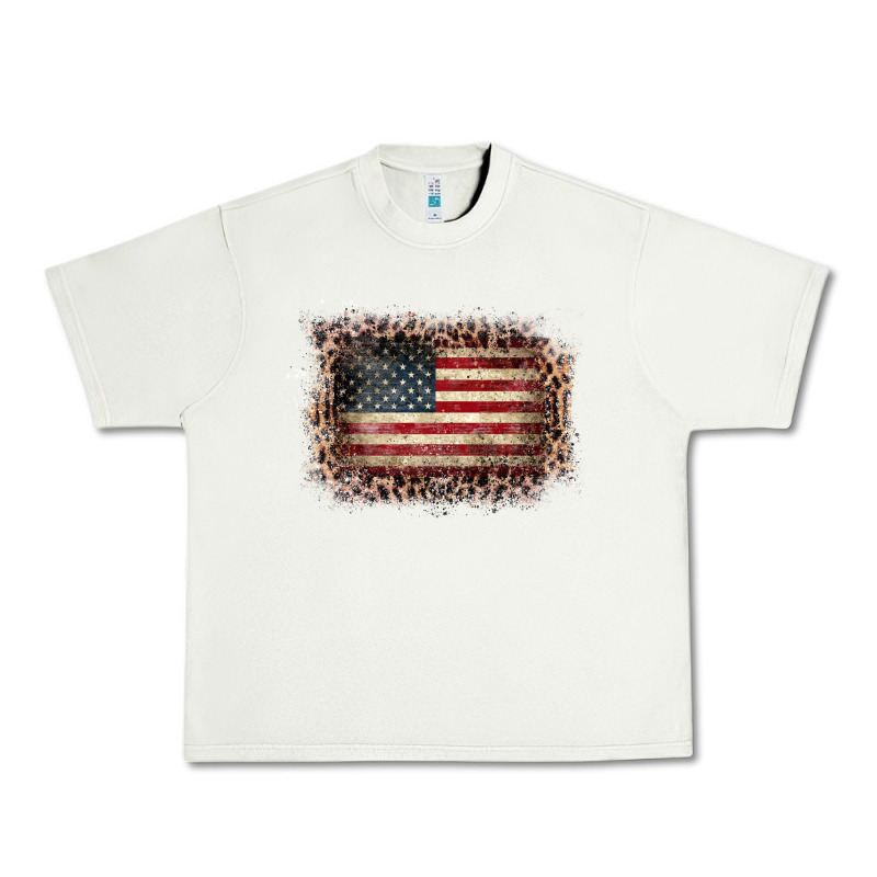 Old Leopard American Flag Frame Urban Heavy Tee by Bettercallsaul | Teevron