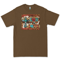 Cacao god is love cross Premium Tee - BarkalooDesign
