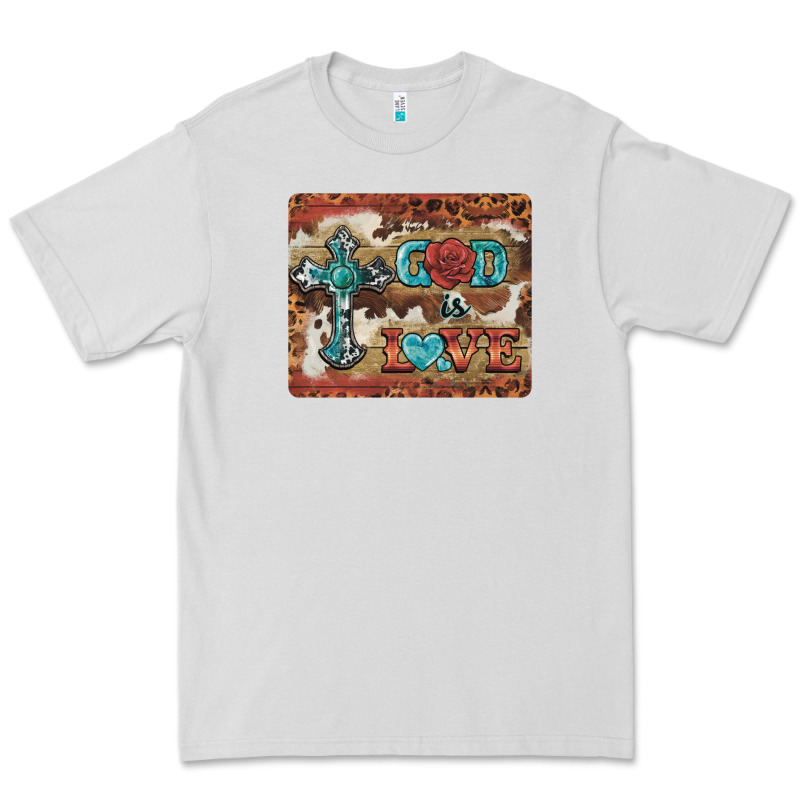God Is Love Cross Premium Tee by BarkalooDesign | Teevron