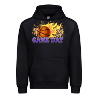 Black game day basketball leopard flames fireball Urban Hoodie - HowdyJamesFarm