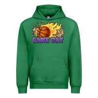 Emerald game day basketball leopard flames fireball Urban Hoodie - HowdyJamesFarm