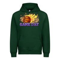 Forest Green game day basketball leopard flames fireball Urban Hoodie - HowdyJamesFarm