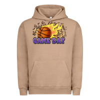 Pigment Burro game day basketball leopard flames fireball Urban Hoodie - HowdyJamesFarm