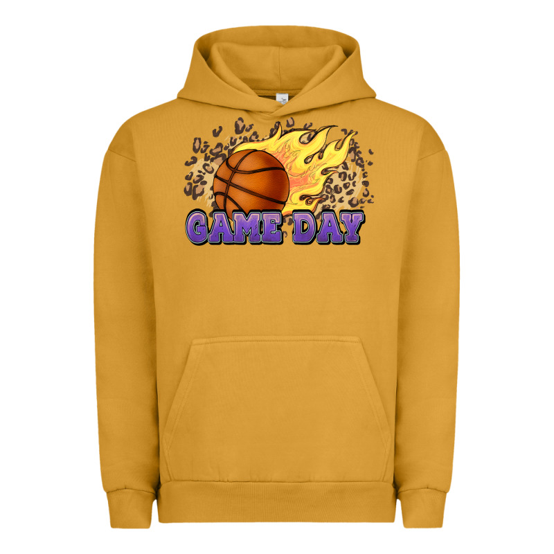 Game Day Basketball Leopard Flames Fireball Urban Hoodie by HowdyJamesFarm | Teevron