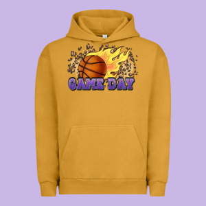 Game Day Basketball Leopard Flames Fireball Urban Hoodie Designed By Howdyjamesfarm