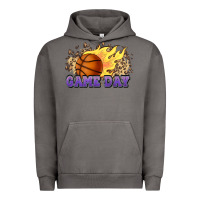 Pigment Tornado game day basketball leopard flames fireball Urban Hoodie - HowdyJamesFarm