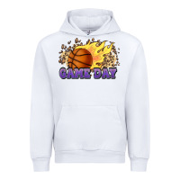 White game day basketball leopard flames fireball Urban Hoodie - HowdyJamesFarm
