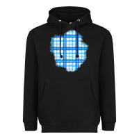 Black Winter Tartan Patch Heavyweight Hoodie - BundleAndBundleShop