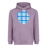 Lavender Winter Tartan Patch Heavyweight Hoodie - BundleAndBundleShop
