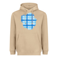 Mushroom Winter Tartan Patch Heavyweight Hoodie - BundleAndBundleShop